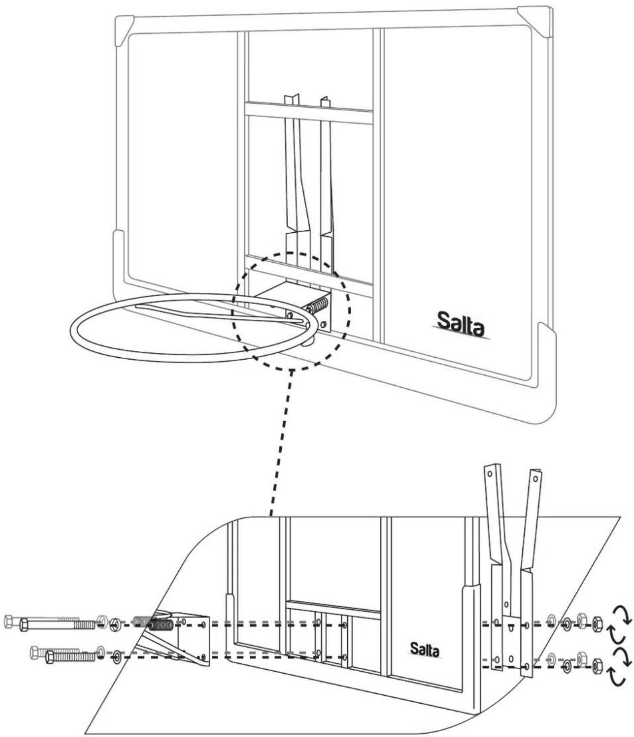 Salta Center Backboard 5135 - PACK CONTENTS / PACKUNGSHALT - 11