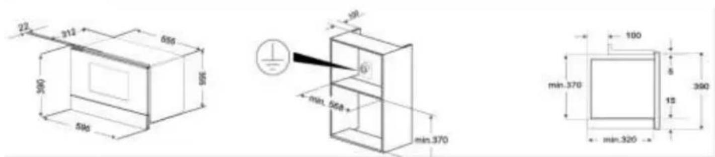 Küppersbusch ML 6330.0 - Einbau / Dimensions pour l'installation du four / Afmetingen voor installmentie - 1