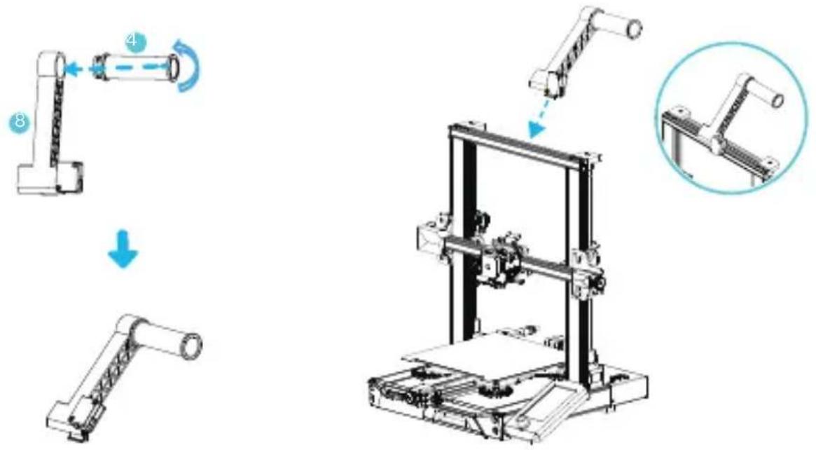 CREALITY Ender 3 S1 - Installation du support de matériel - 1
