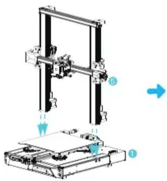 CREALITY Ender 3 S1 - Installation du cadre du portique - 1