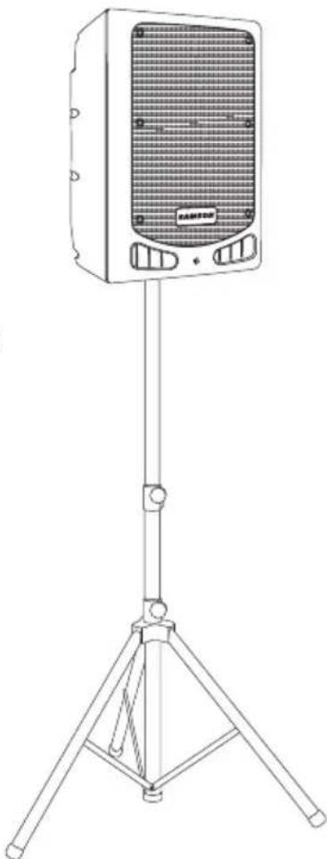 SAMSON SAXP208W - Using a Speaker Stand - 1