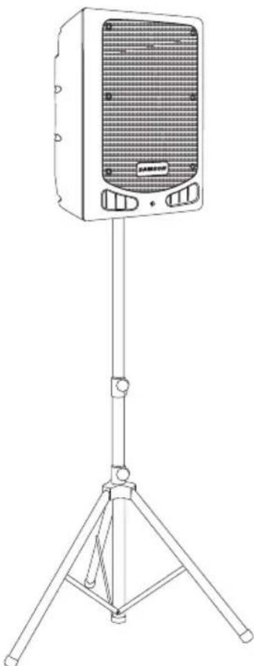 SAMSON SAXP208W - Utilisation d'un pied de haut-parleur - 1