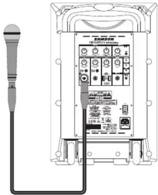 SAMSON SAXP208W - Canal 1 (Entrada de micrófono / linea) - 1