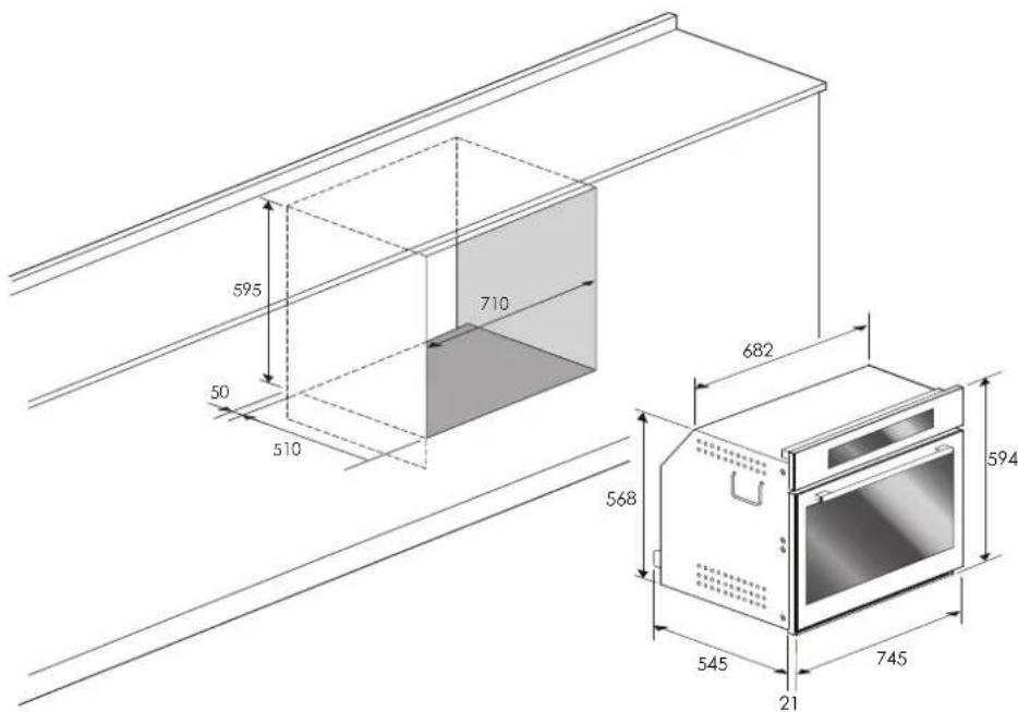 Fulgor Milano FUGMO 7505 MT MBK - Embutimento do forno - 4