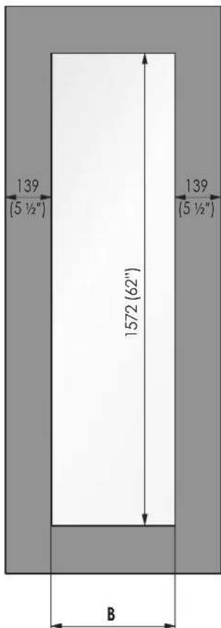 Fulgor Milano F7IRC24O1R - Medidas de los paneles para los modelos de columna - 3