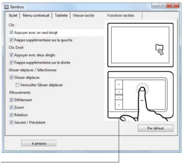 WACOM Bamboo Pen & Touch - Réglage des fonctions tactiles - 2
