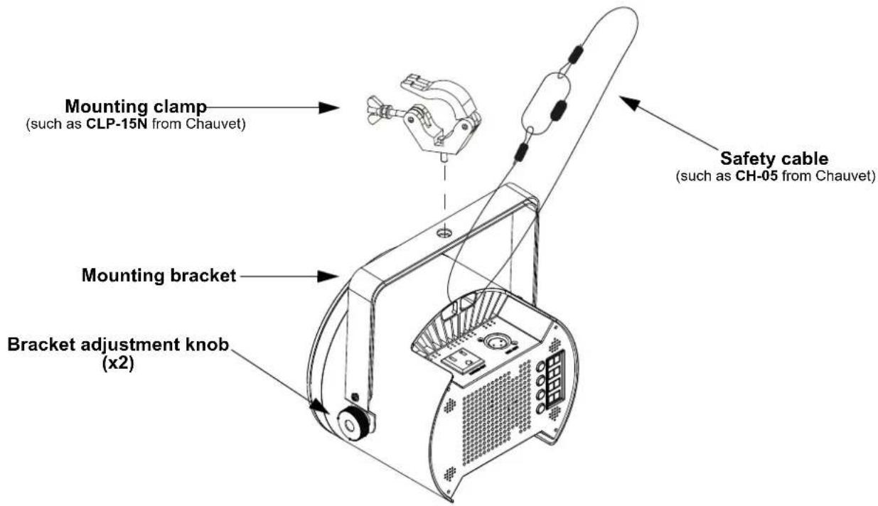 Chauvet COREpar UV 120 ILS - Mounting Diagram - 1