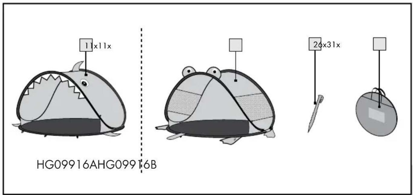 Livarno Lux HG09916A - KIDS' POP-UP BEACH SHELTER - 1