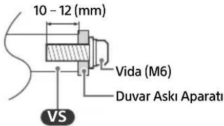 10 - 12 (mm) Vida (M6) Duvar Aski Aparati VS