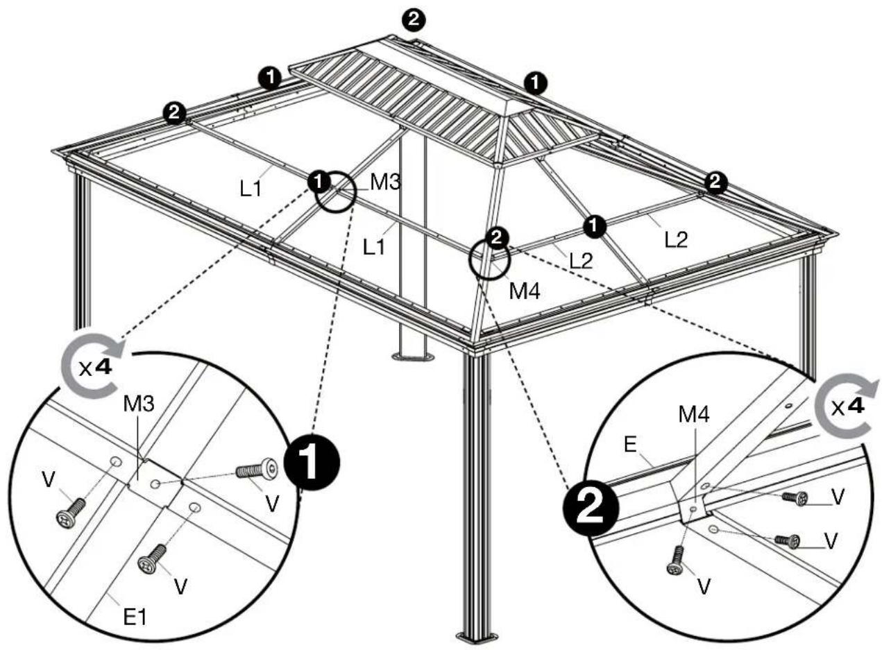 Sojag Kuramo - Assembly Manual / Guide d'assemblage / Manual de ensamblaje / Stampaletmeuer / Montageanleitung - 111