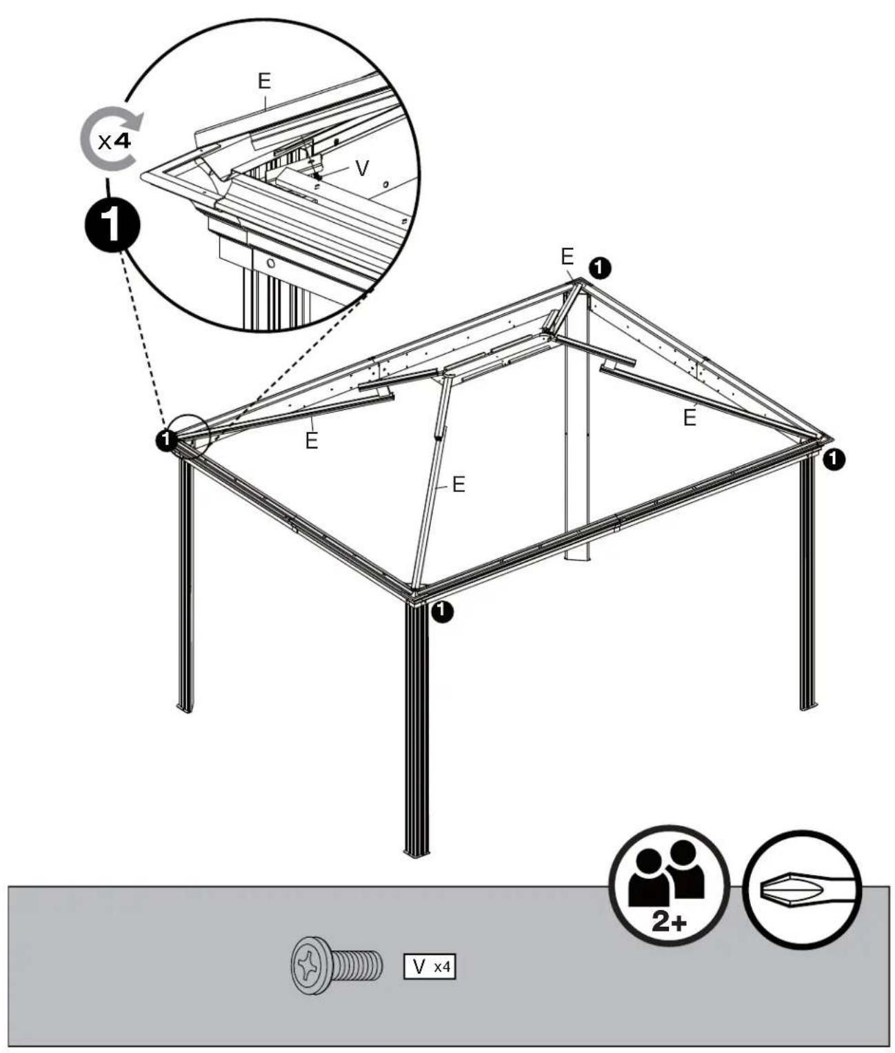 Sojag Kuramo - Assembly Manual / Guide d'assemblage / Manual de ensamblaje / Stampaletmeuer / Montageanleitung - 97