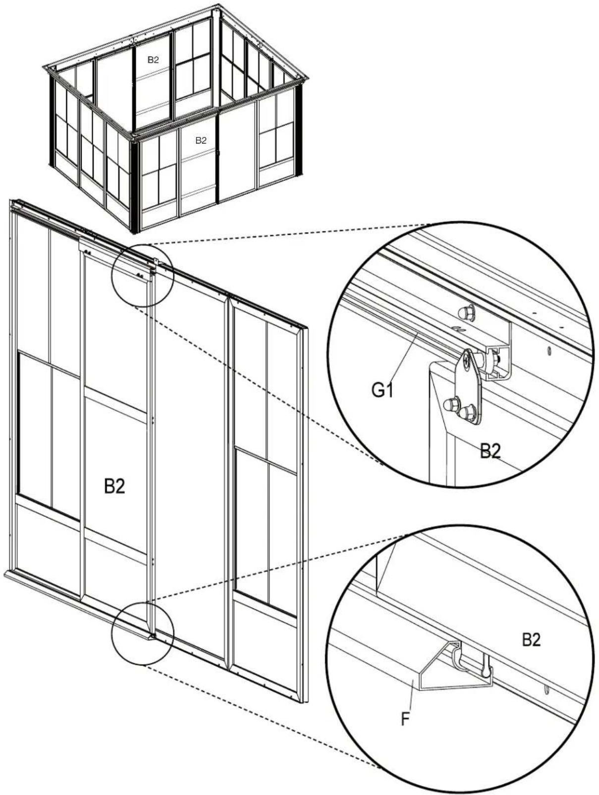 Sojag Kuramo - Assembly Manual / Guide d'assemblage / Manual de ensamblaje / Stampaletmeuer / Montageanleitung - 139