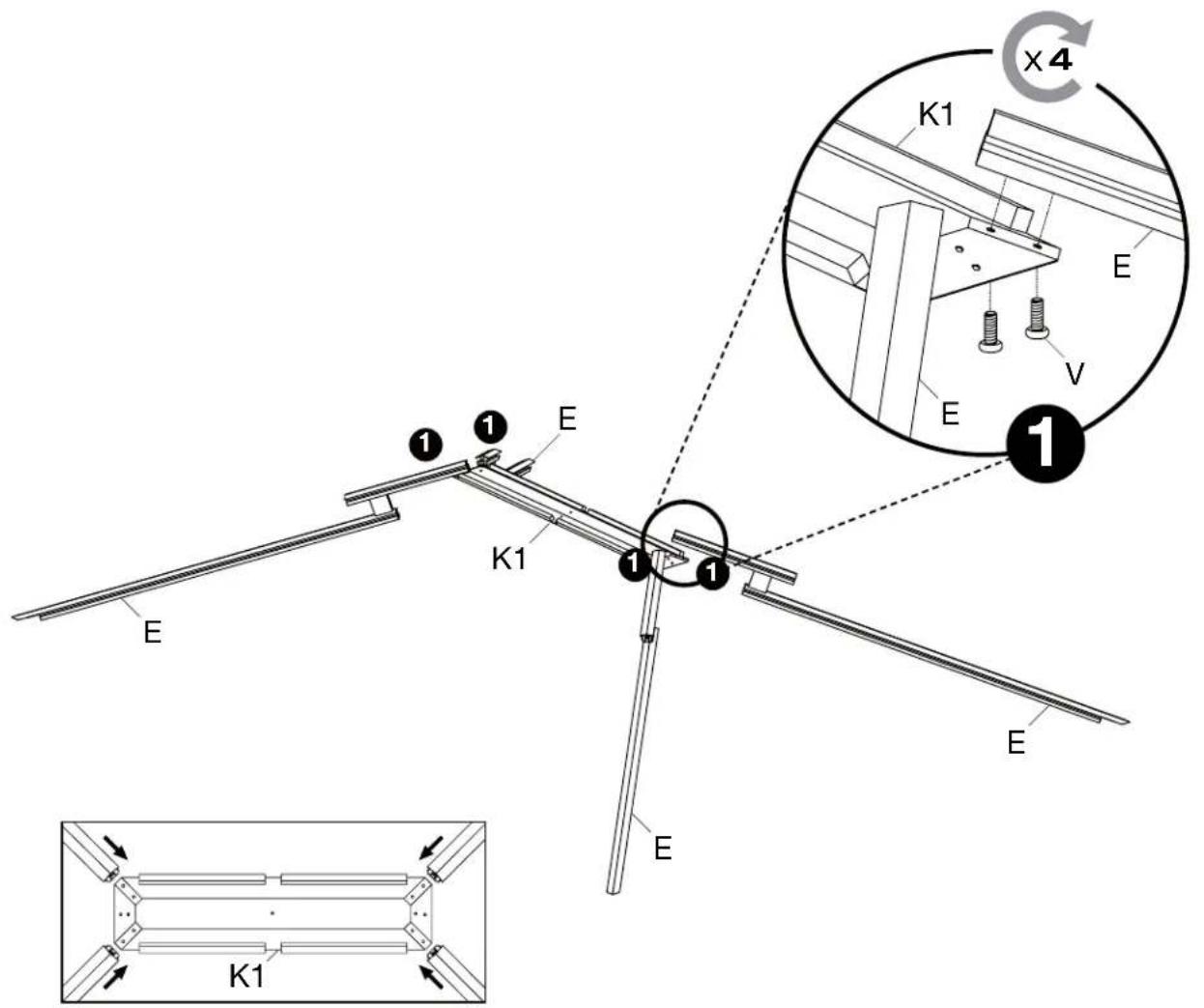 Sojag Kuramo - Assembly Manual / Guide d'assemblage / Manual de ensamblaje / Stampaletmeuer / Montageanleitung - 95