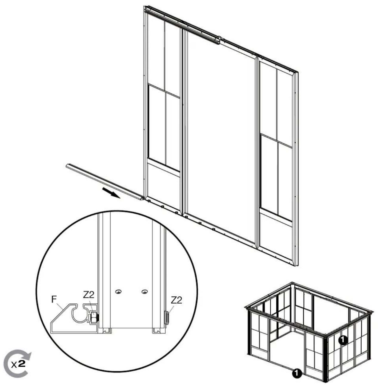 Sojag Kuramo - Assembly Manual / Guide d'assemblage / Manual de ensamblaje / Stampaletmeuer / Montageanleitung - 128
