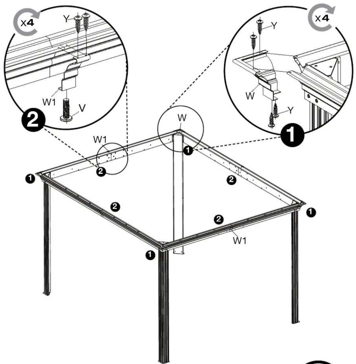 Sojag Kuramo - Assembly Manual / Guide d'assemblage / Manual de ensamblaje / Stampaletmeuer / Montageanleitung - 89