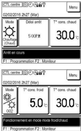 MITSUBISHI MCUS5001VHEW - Noms et fonctions des sections de la télécommande - 3
