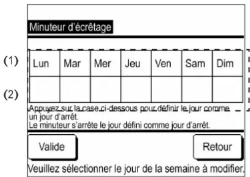 MITSUBISHI MCUS5001VHEW - Réglages du minuteur d'écrêtage - 2