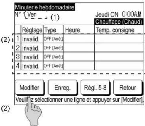 MITSUBISHI MCUS5001VHEW - Réglage de la minuterie hebdomadaire - 4