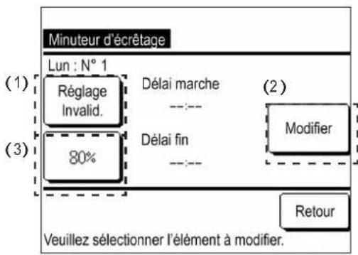 MITSUBISHI MCUS5001VHEW - Réglages du minuteur d'écrêtage - 4