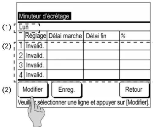 MITSUBISHI MCUS5001VHEW - Réglages du minuteur d'écrêtage - 3