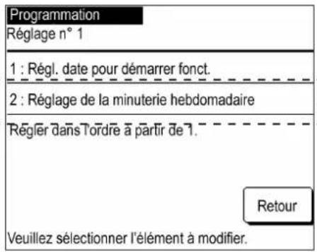 MITSUBISHI MCUS5001VHEW - Réglage de la minuterie hebdomadaire - 1