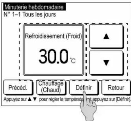 MITSUBISHI MCUS5001VHEW - Réglage de la minuterie hebdomadaire - 6