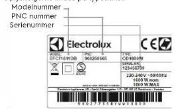 ELECTROLUX EAF7SB - KUNDEPLEJE OG SERVICE - 1
