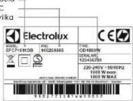 ELECTROLUX EAF7SB - POMOC STRANKAM IN SERVIS - 1