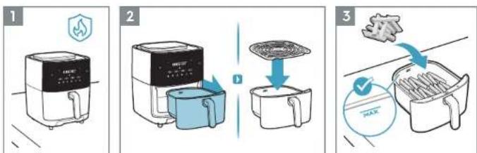 ELECTROLUX EAF7SB - Kaip naudotis -AirFry' functorcija - 1