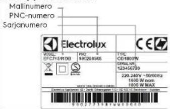 ELECTROLUX EAF7SB - ASIAKASPALVELU - 1