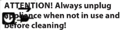Cloer 1625 - Safety information - 2