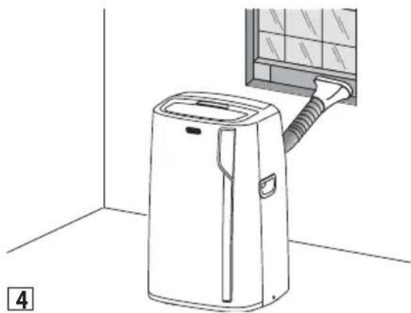 DELONGHI Pinguino Deluxe PACEL395HLWFK6ALDG - You can also set up in a double-hung window: - 1
