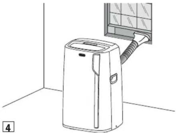 DELONGHI Pinguino Deluxe PACEL395HLWFK6ALDG - Vous pouvez également installer l'appareil dans une fenêtre à guillotine : - 1