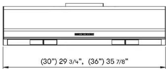 Zephyr AK2136CS - AK25 Hood Specifications - 2