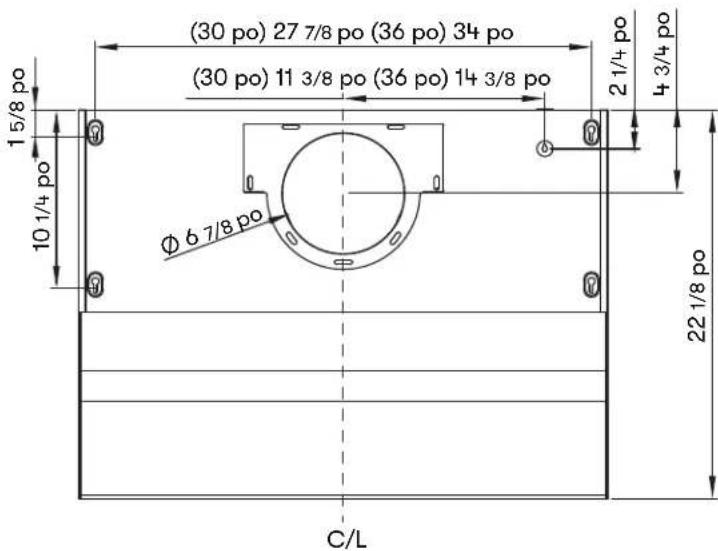 Zephyr AK2136CS - AK25 Spécifications de la hotte - 1