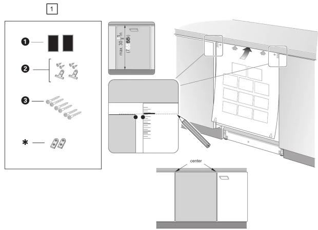 THERMADOR DWHD661EFM - Custom Panel Installation Template Installation d'un panneau de porte personnalisé - 1