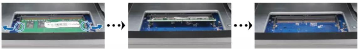 SYNOLOGY DiskStation DS720+ - Pour retirer le module de mémoire - 1