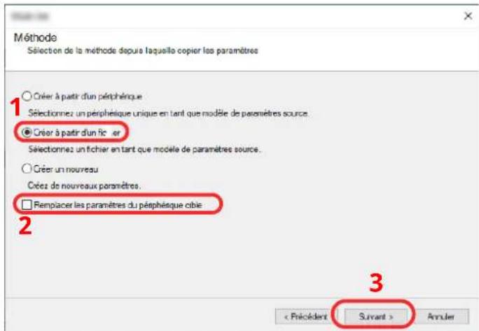 OLIVETTI dCopia 4523MFplus - Sélectionner [Carnet d'adresses du périphérique] et cliquer sur [Suvant]. - 2