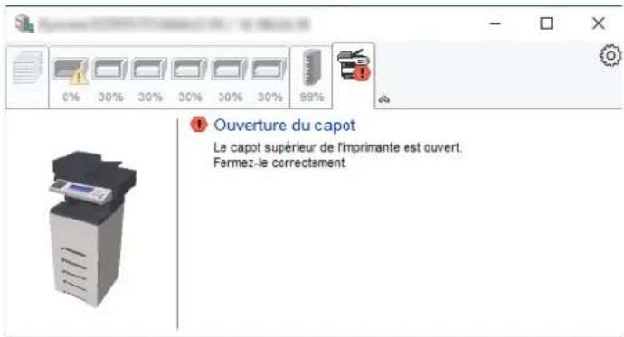 OLIVETTI dCopia 4523MFplus - Onglet Alerte - 1