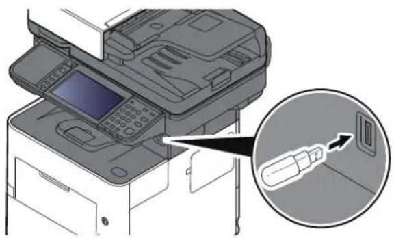 OLIVETTI dCopia 4523MFplus - Brancher le lecteur USB. - 1