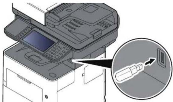 OLIVETTI dCopia 4523MFplus - Brancher le lecteur USB. - 1