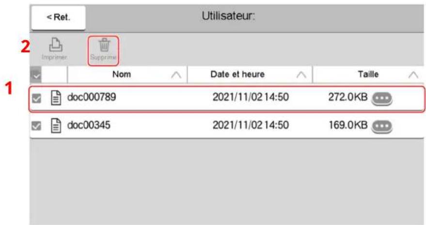 OLIVETTI dCopia 4523MFplus - Supprimer le document. - 1
