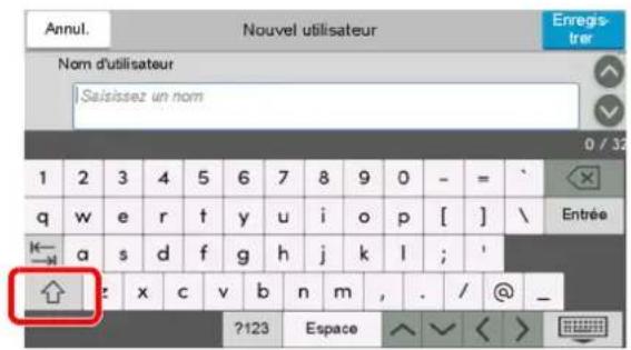 OLIVETTI dCopia 4523MFplus - Écran de saisie en majuscules - 1