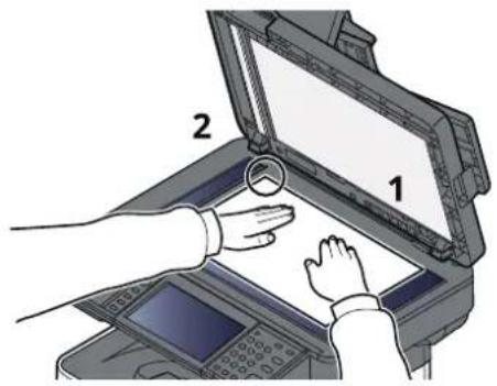 OLIVETTI dCopia 4523MFplus - Placer la face à numériser vers le bas. - 1
