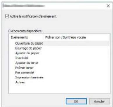 OLIVETTI dCopia 4523MFplus - Paramètres de notification de Status Monitor - 1