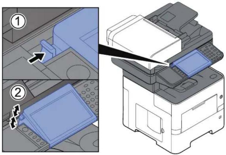 OLIVETTI dCopia 4523MFplus - Réglage de l'inclinaison du panneau de commande - 1