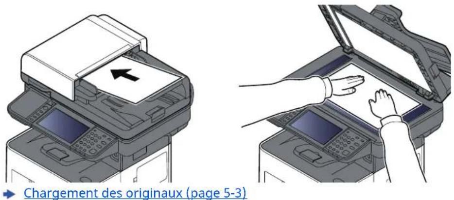 OLIVETTI dCopia 4523MFplus - Mettre en place les originaux. - 1