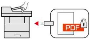 OLIVETTI dCopia 4523MFplus - Protégér un fichier PDF avec un mot de passage (fonctions de cryptage PDF) - 1