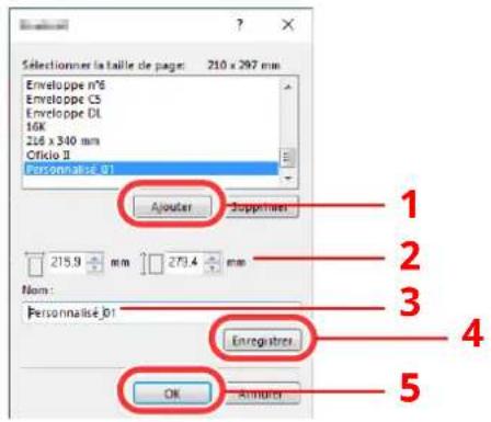 OLIVETTI dCopia 4523MFplus - Enregistrer le format de papier. - 1