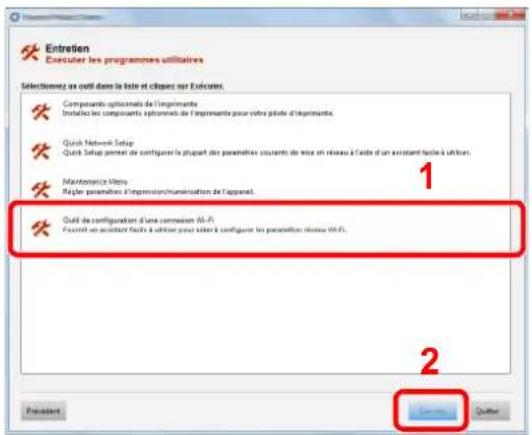 OLIVETTI dCopia 4523MFplus - [Outil de configuration d'une connexion Wi-Fi] > [OK] - 1